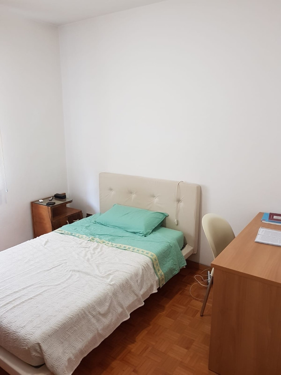 Room with comfortable bed