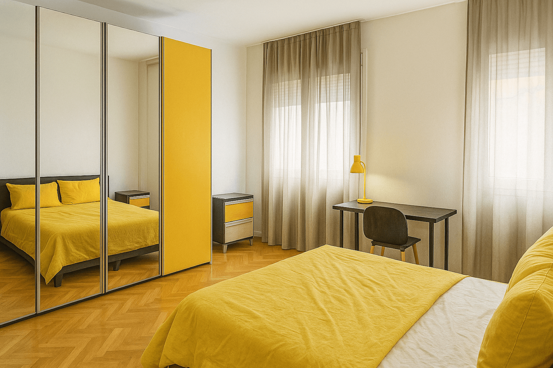 Bright Single Room in Central Area