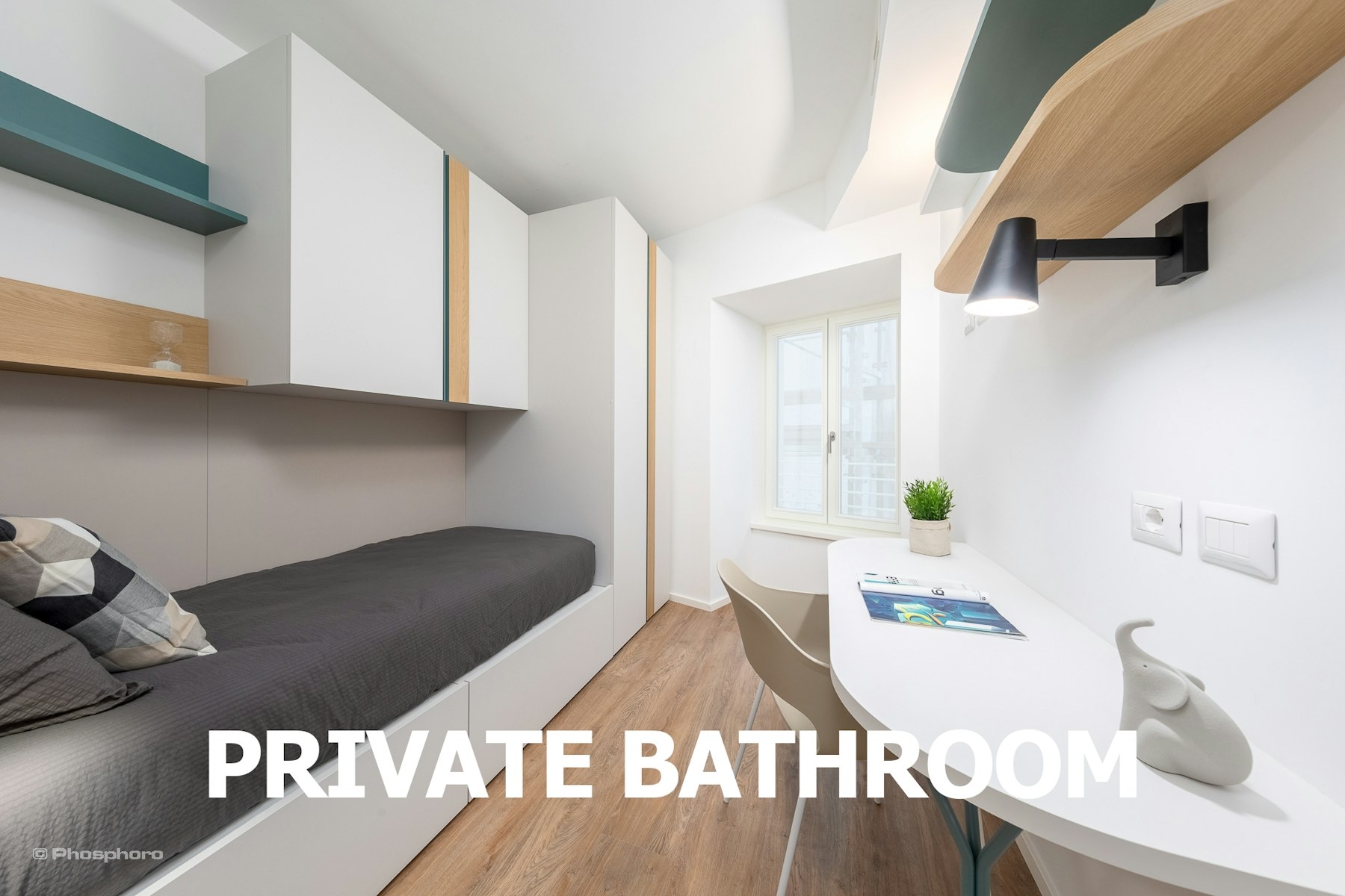Single Room with Exclusive Bathroom and Air Conditioning