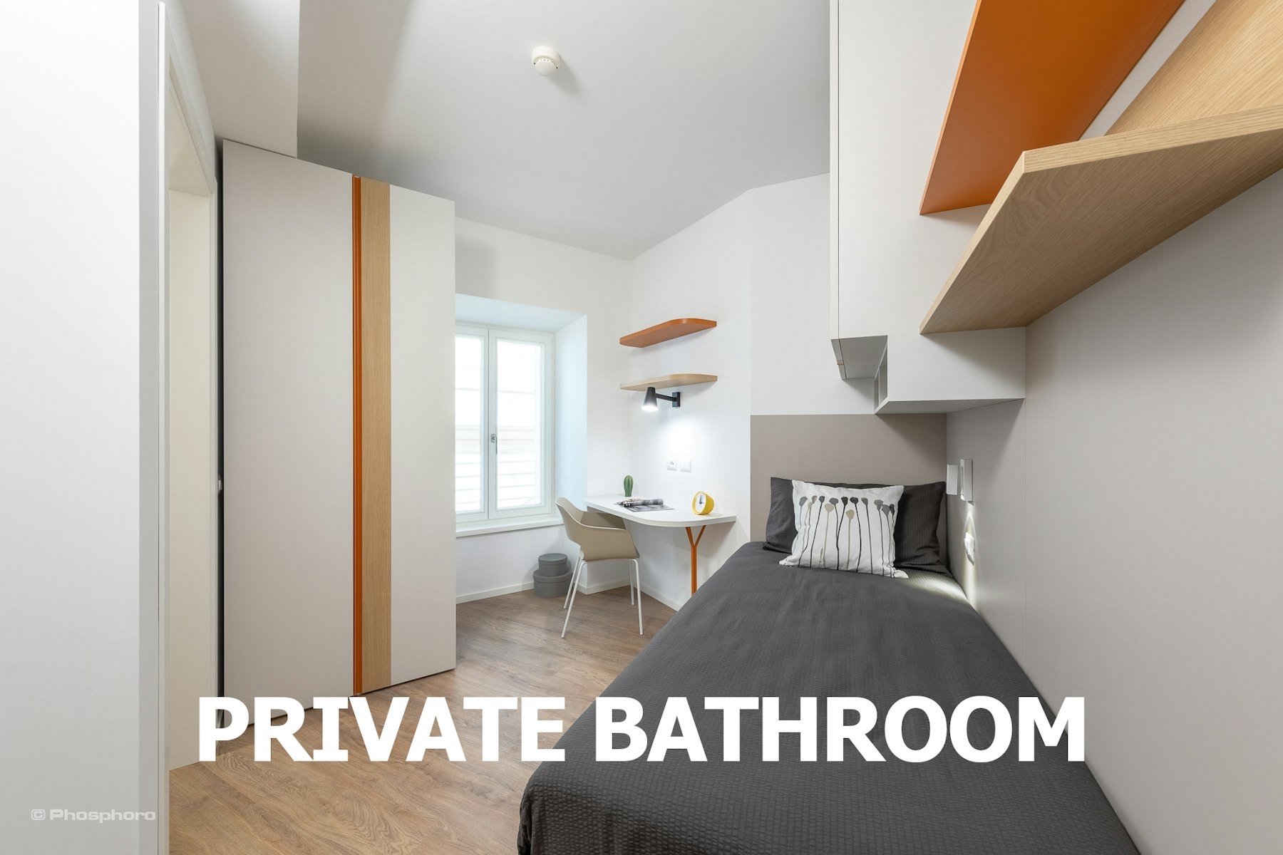 Single Room with Exclusive Bathroom and Air Conditioning